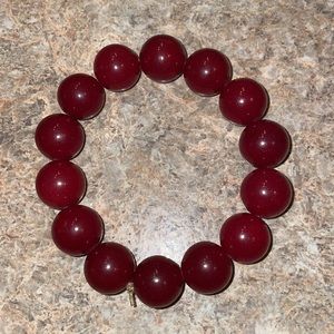 Rust Color Beaded Ladies Stretch Bracelet GUC